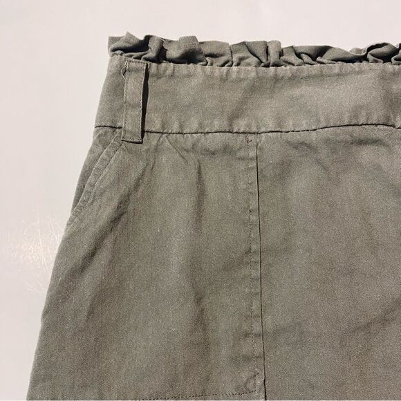 I.N.C International Concepts Linen Blend Army Green Mini Skirt Women's Size XL - Picture 5 of 15